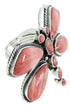 Large Statement Red Oyster Shell Dragonfly Ring Size 7-3/4 PS72680